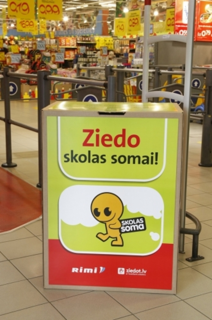 Akcijai «Skolas soma» Bauskā ziedots maz