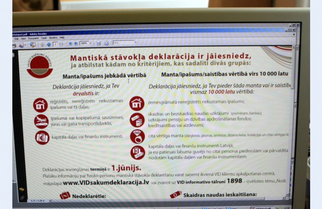 Bauskā nulles deklarāciju iesniegušas 1520 personas