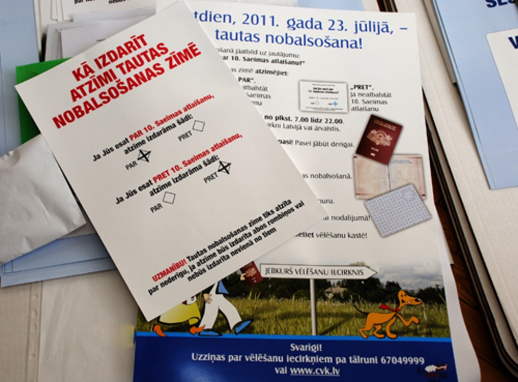 Šodien notiek tautas nobalsošana par 10. Saeimas atlaišanu