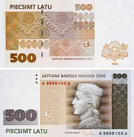 Aptauja: 61% Latvijas iedzīvotāju nav turējuši rokās 500 latu banknoti