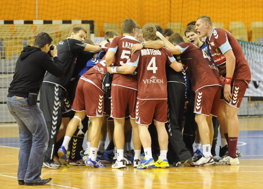 FOTO: Latvijas handbola izlase uzvar Slovākiju un izcīna otro vietu Rīgas domes kausā