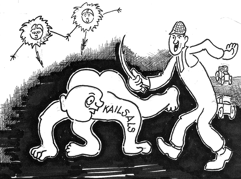 Karikatūra: SILTĀS ZIEMAS SALTIE DARBI