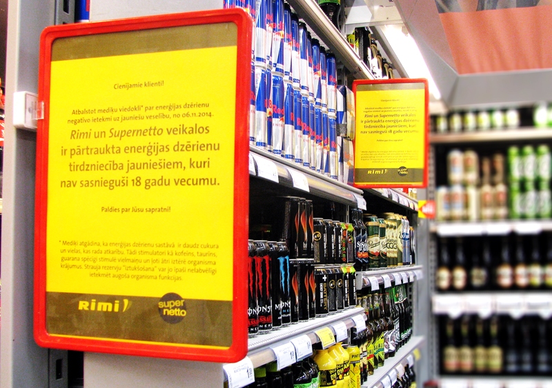 Enerģijas dzērienus nepilngadīgajiem netirgos