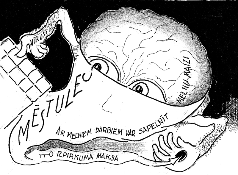 Karikatūra: NEDIENAS AR MĒSTULĒM