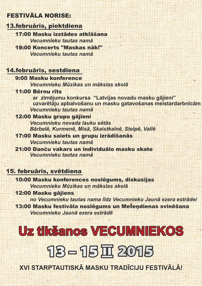 Masku tradīciju festivāls Vecumniekos
