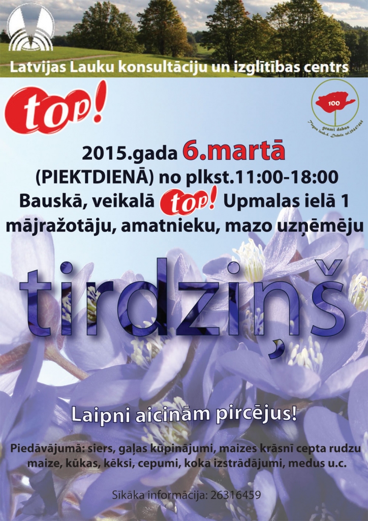 Mājražotāju tirdziņš veikalā «top!»