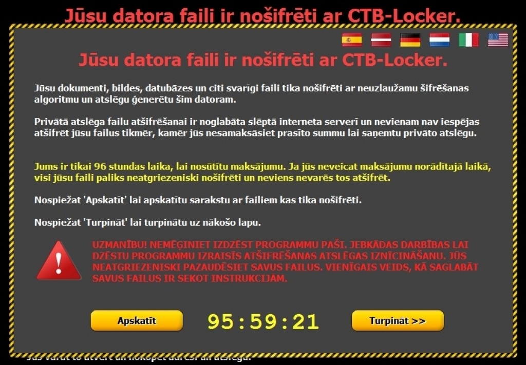 Policija brīdina par bīstamu datorvīrusu, kas šantažē inficēto ierīču īpašniekus
