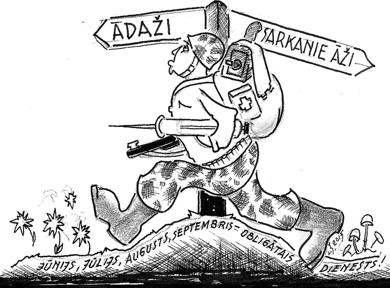 Karikatūra: BĀLIŅAM KARĀ IET?