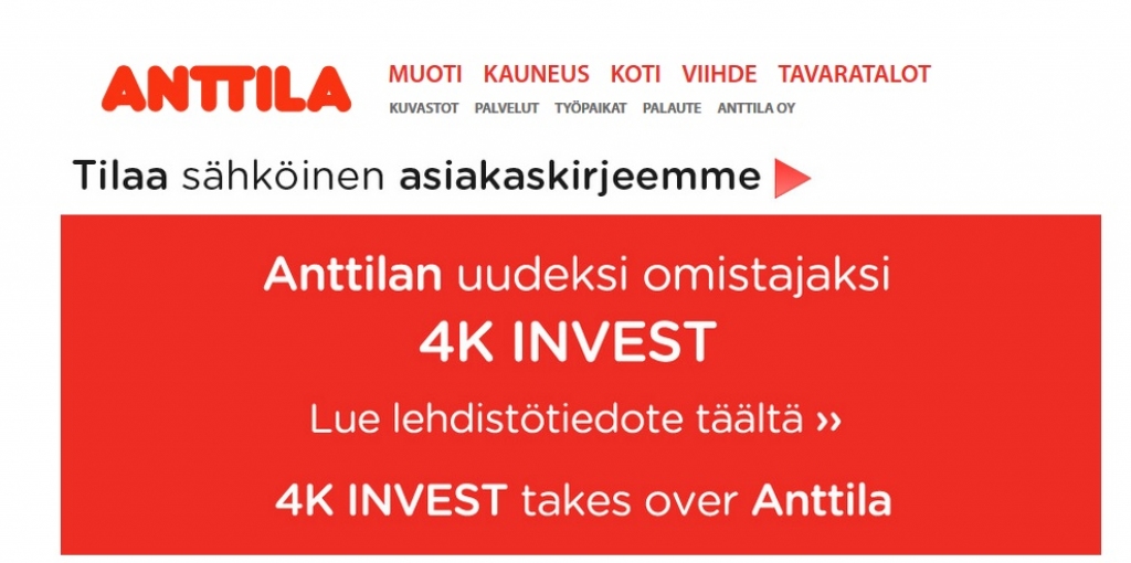 Anttila par miljonu eiro pārdota Vācijas investīciju fondam