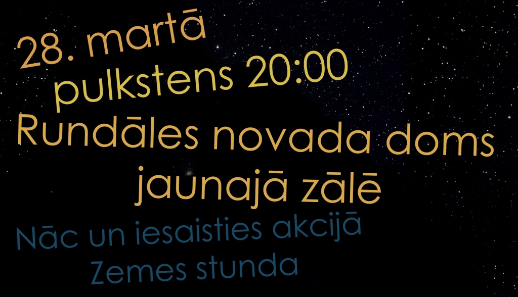 «Zemes stundas» pasākums Rundālē