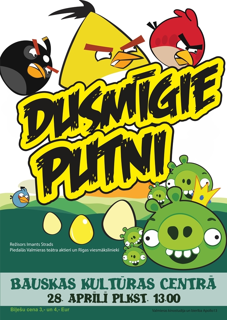 Izrāde bērniem «Dusmīgie putni»