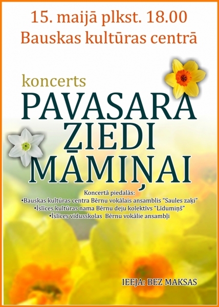 Koncerts «Pavasara ziedi māmiņai» Bauskā