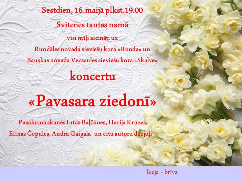 Koru koncerts «Pavasara ziedonī» Svitenē