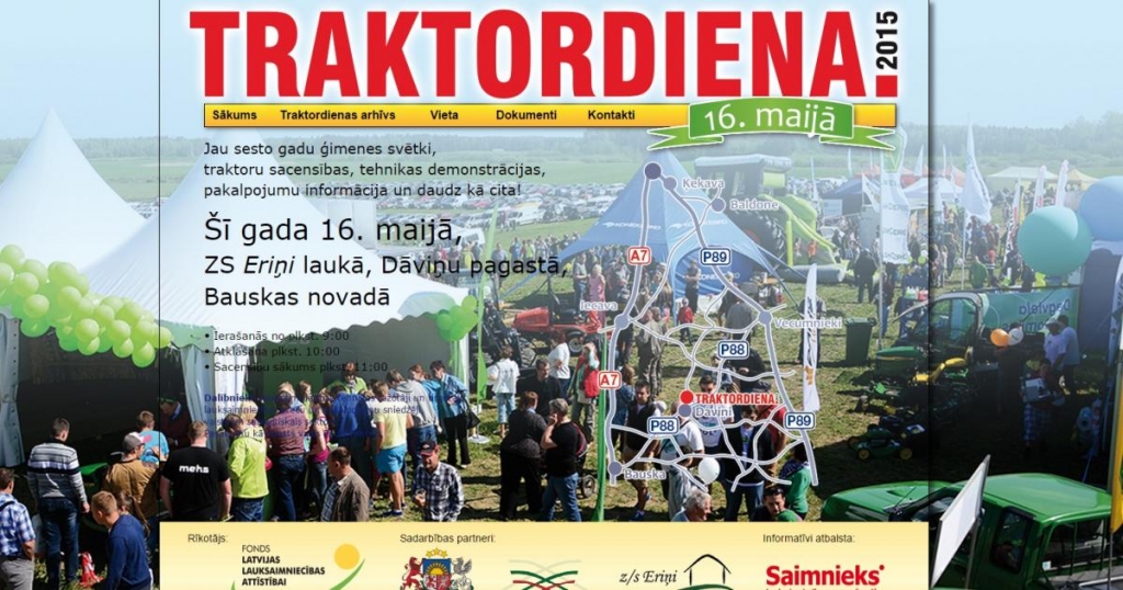 Traktordienā «Eriņos» varēs iegūt traktora vadītāja apliecību