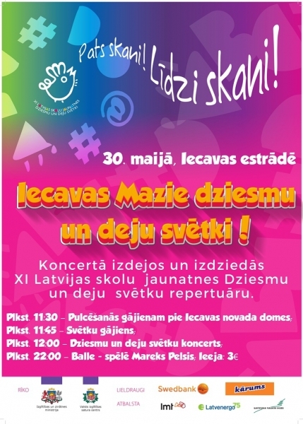 Iecavas Mazie dziesmu un deju svētki Iecavas estrādē