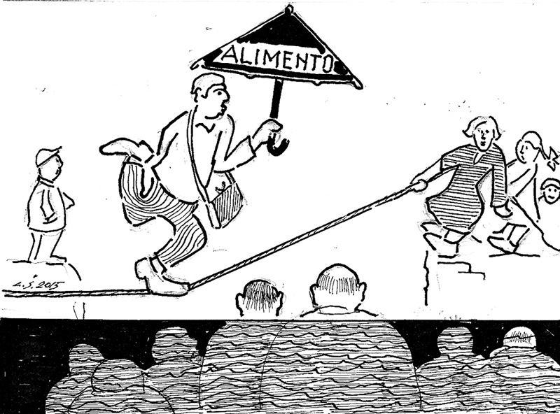 Karikatūra: TEV BŪS SAVUS BĒRNUS UZTURĒT!