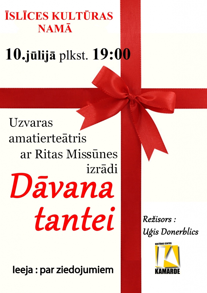Uzvaras amatierteātra izrāde Īslīcē