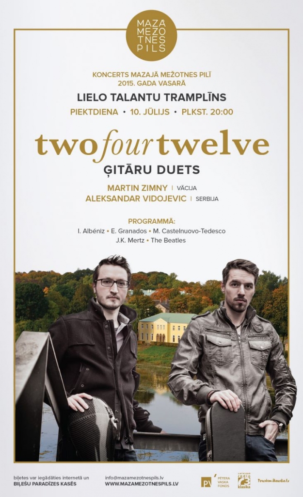 Ģitāru duets «Two four twelve» Mazajā Mežotnes pilī