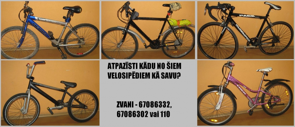 FOTO: Policija meklē attēlā redzamo velosipēdu īpašniekus