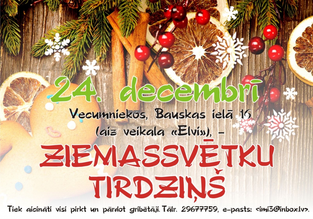 Ziemassvētku tirdziņš Vecumniekos