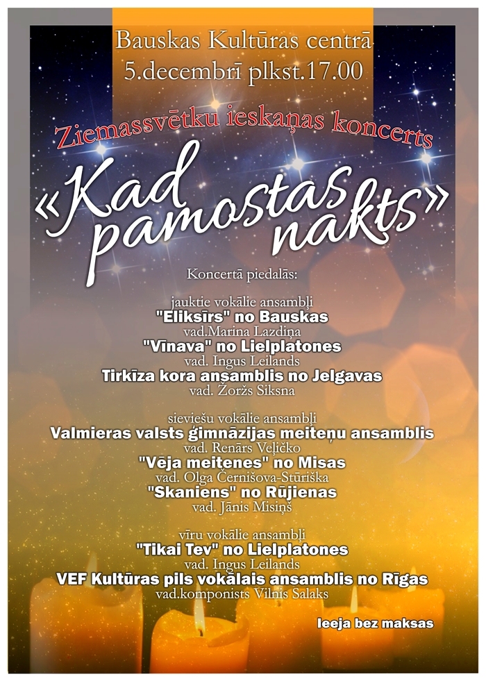 Vokālo ansambļu svētki Bauskā