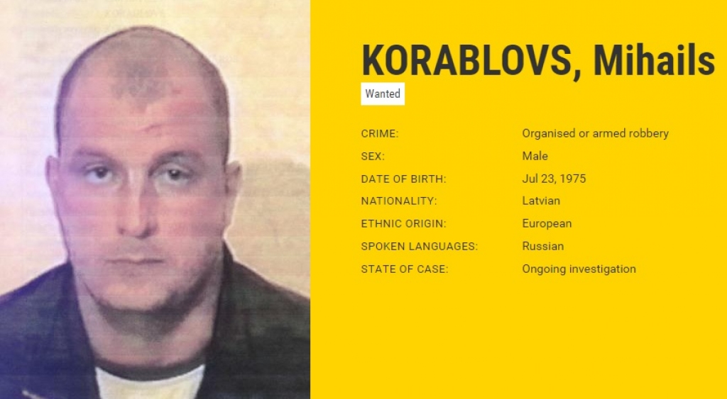 Starp Eiropola meklētākajiem noziedzniekiem ir arī Latvijas valstspiederīgais