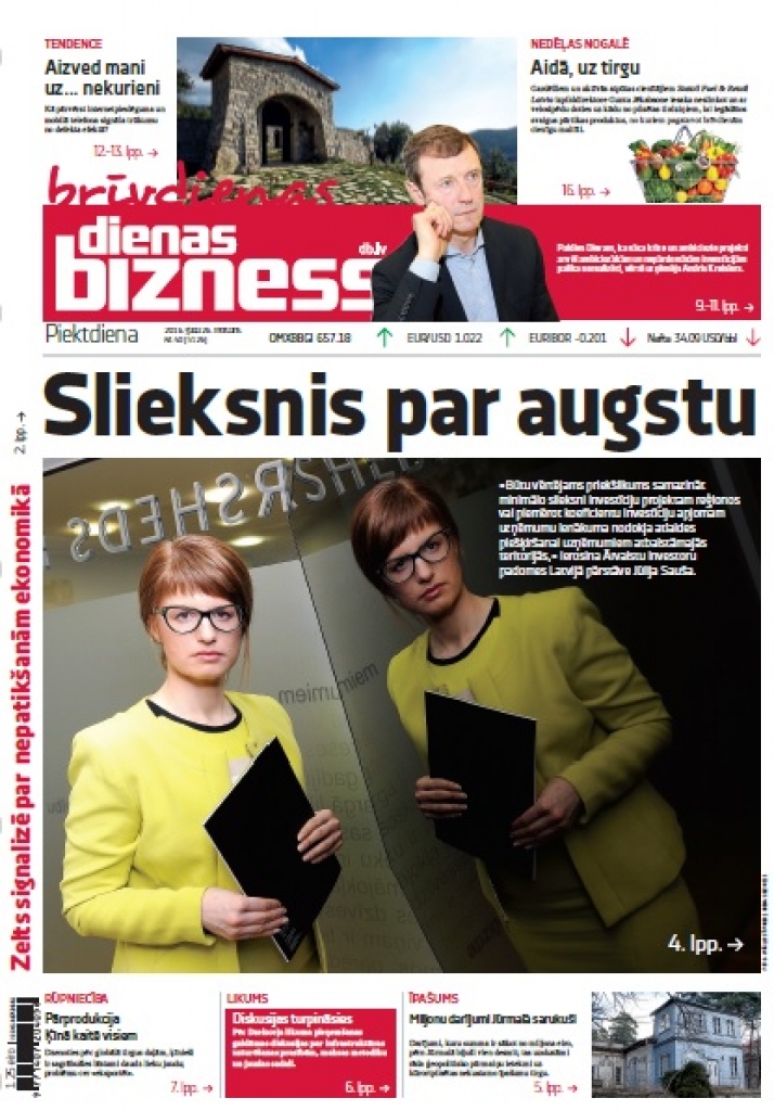 Dienas tēma: 10 miljoni eiro investoriem ir par daudz