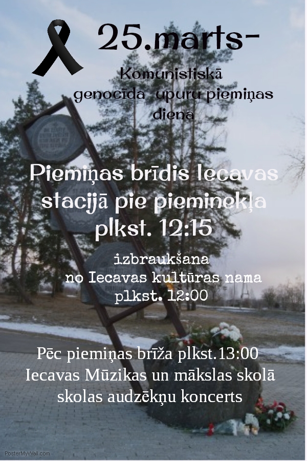 Piemiņas brīdis Iecavā