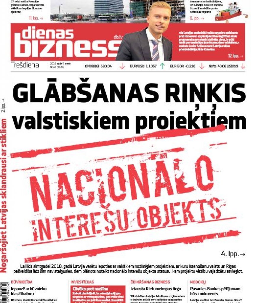 Dienas tēma: Glābšanas riņķis valstiskiem projektiem