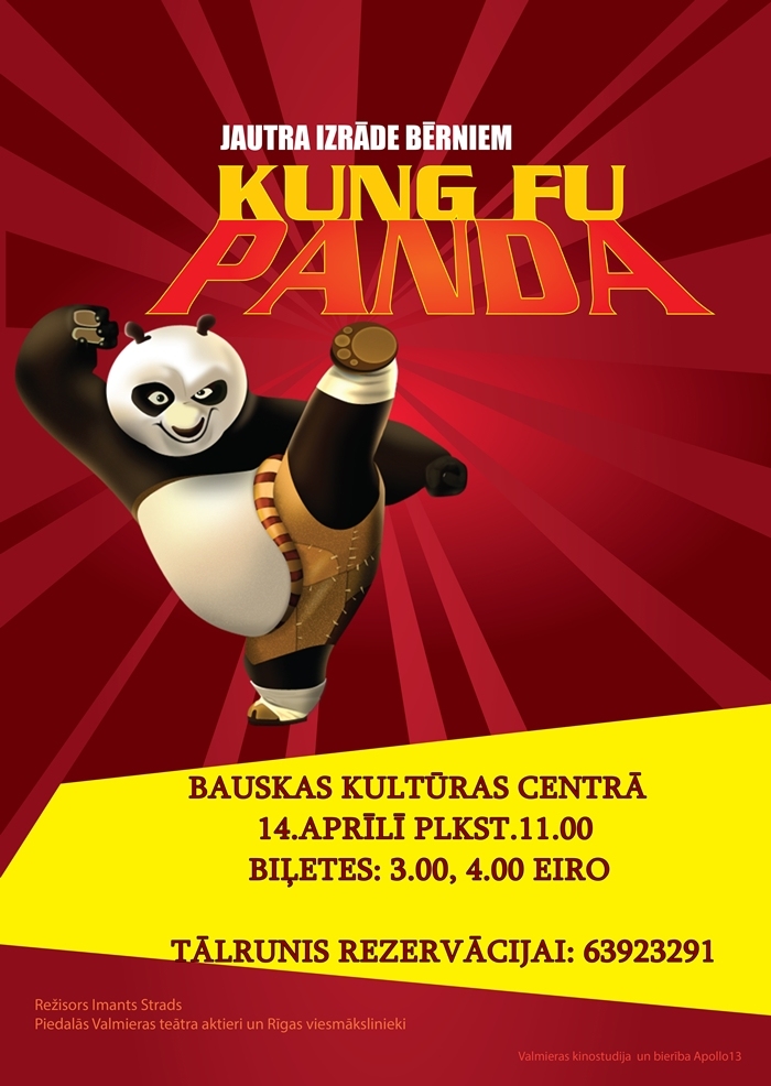 Izrāde bērniem «Kung Fu Panda» Bauskā