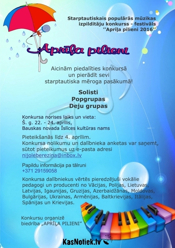 Konkurss-festivāls «Aprīļa pilieni» Īslīcē