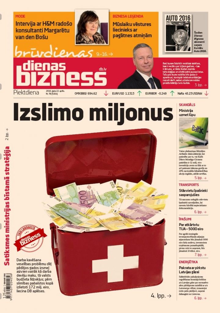 Slimības pabalstos ripo miljoni