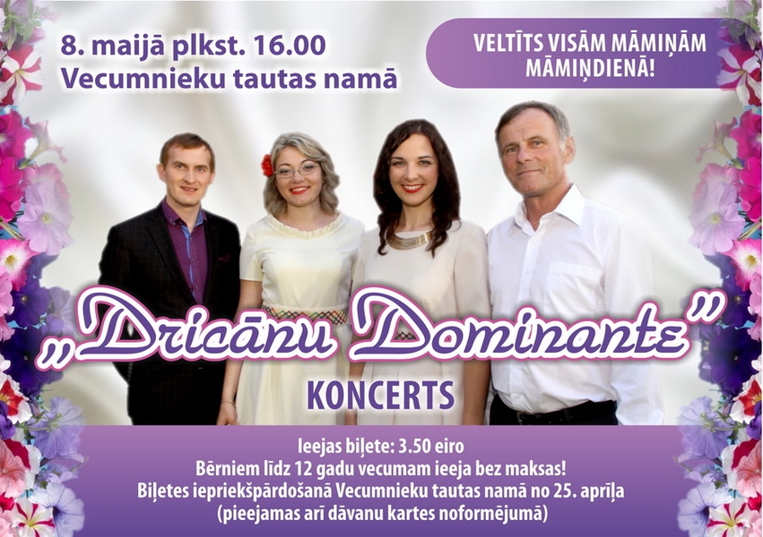 Koncerts «Dricānu dominante» Vecumniekos