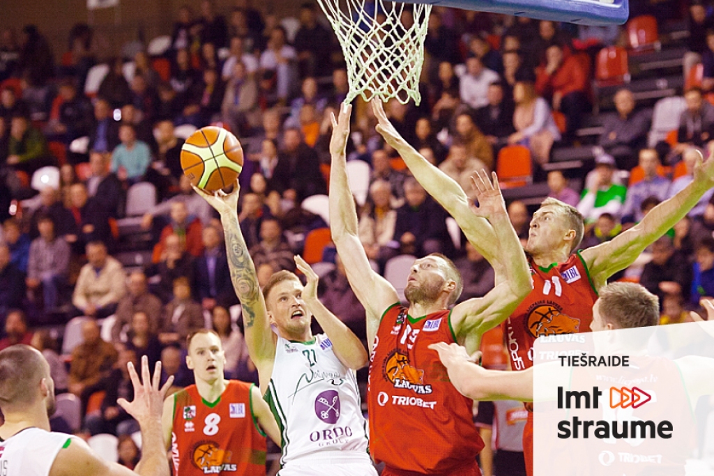 TIEŠRAIDE: Aldaris LBL 1/2 fināls. Valmiera/ORDO - Liepāja/Triobet