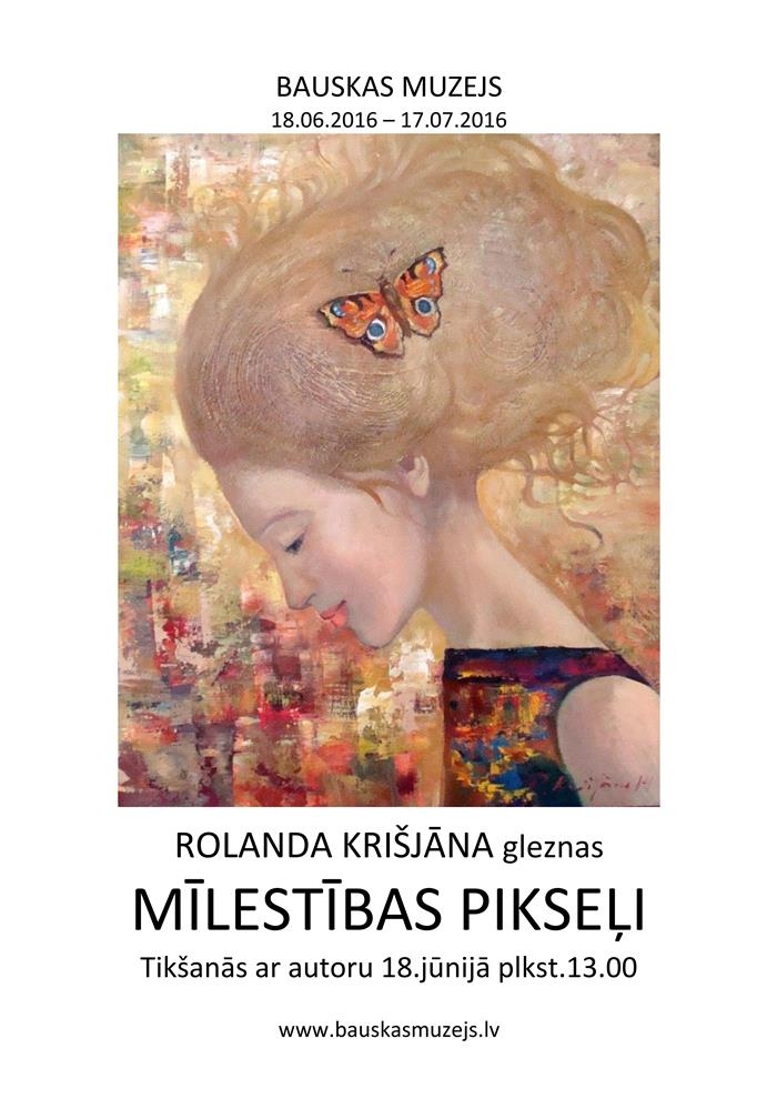 Rolanda Krišjāņa gleznu izstādes atklāšana Bauskas muzejā