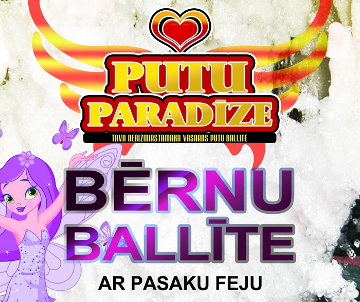 Bērnu ballīte «Putu paradīze» Bauskas pilskalna estrādē