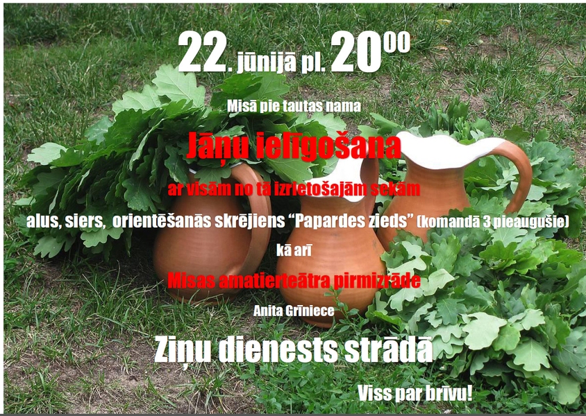 Jāņu ielīgošana Misā