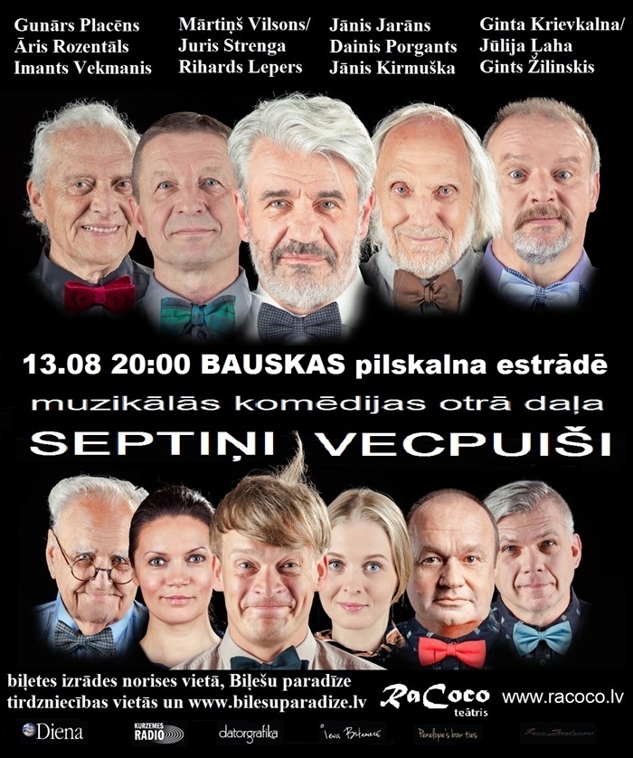 Izrāde «7 vecpuiši» Bauskas pilskalna estrādē