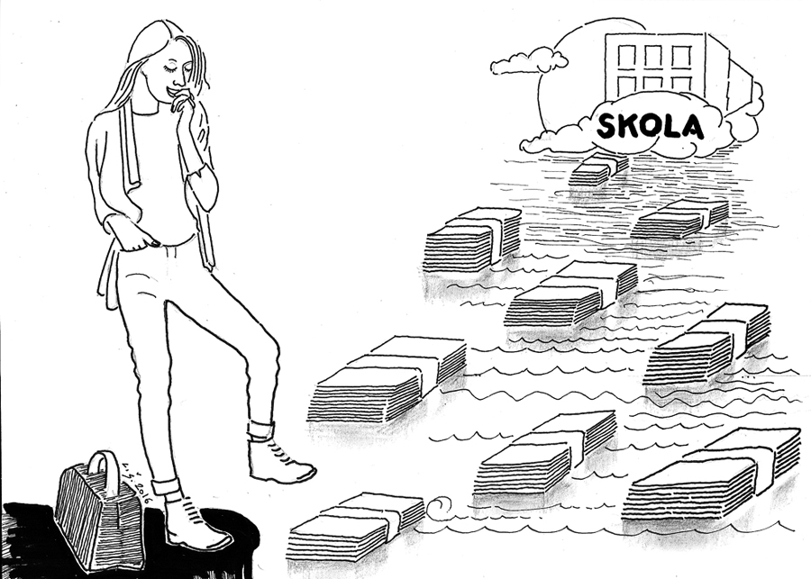 Karikatūra: SKOLAS GADS JAU IESKANDĒTS