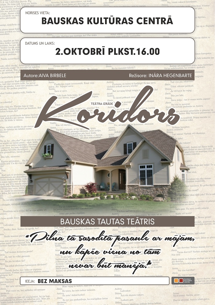 Bauskas tautas teātra pirmizrāde «Koridors»