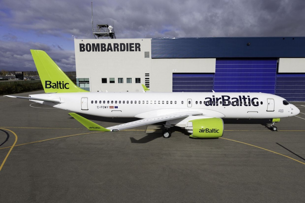 Pirmais airBaltic komerciālais lidojums ar Bombardier CS300 būs uz Amsterdamu