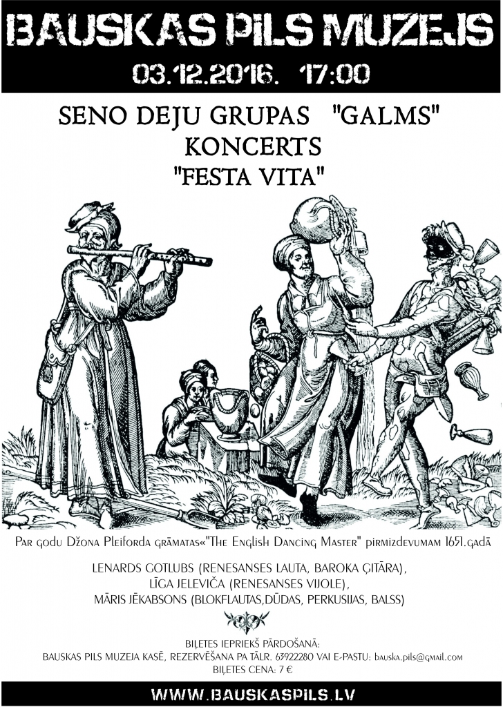 Seno deju grupas «Galms» koncerts Bauskas pilī