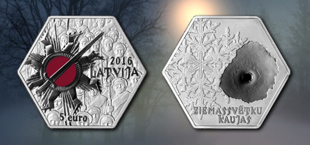 Papildināta - Latvijas Banka izveidojusi kolekcijas monētu Ziemassvētku kaujas