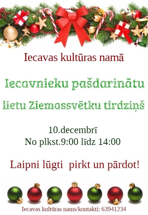 Ziemassvētku tirdziņš Iecavā