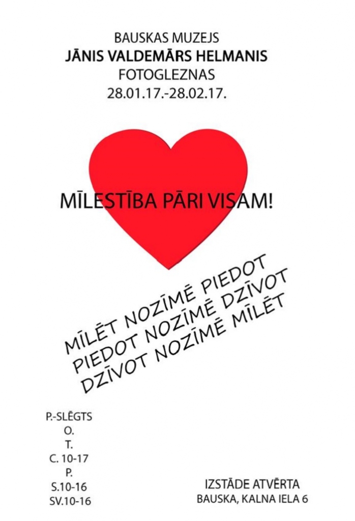 Jāņa Valdemāra Helmaņa fotogleznu izstāde Bauskā