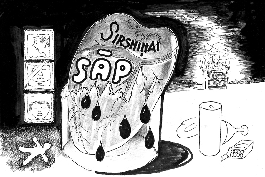 Karikatūra: NELAIMES NĀK BRĒKDAMAS