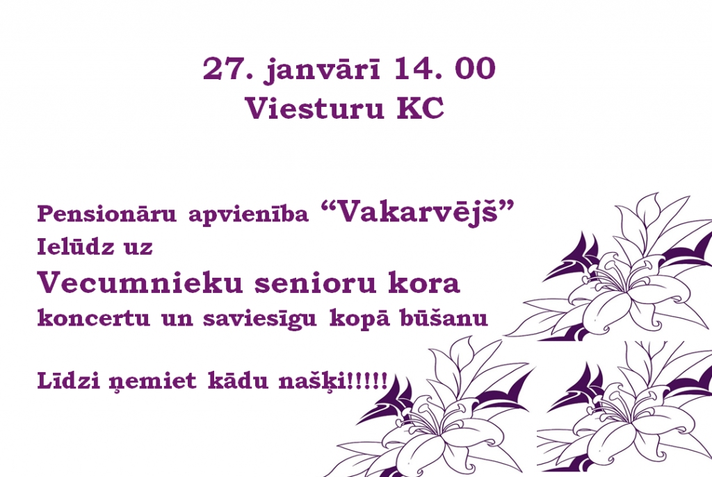 Koncerts un saviesīga kopā būšana Viesturos
