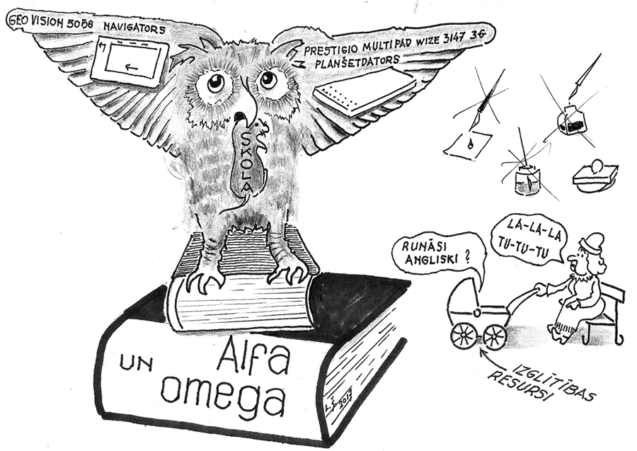 Karikatūra: IZMĒĢINĀJUMU LAUCIŅŠ – SKOLA