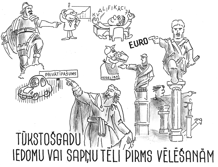 Karikatūra: SĀKAS LIELAIS SOLĪŠANAS LAIKS