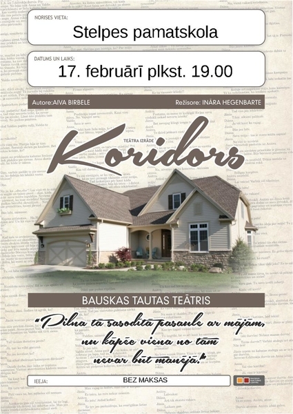 Bauskas Tautas teātra izrāde Stelpē